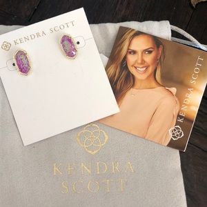 NWT Purple/Gold Kendra Scott Ellie Stud Earrings
